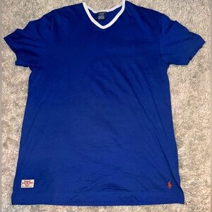 Polo Ralph Lauren blue and white V neck sleepwear XL